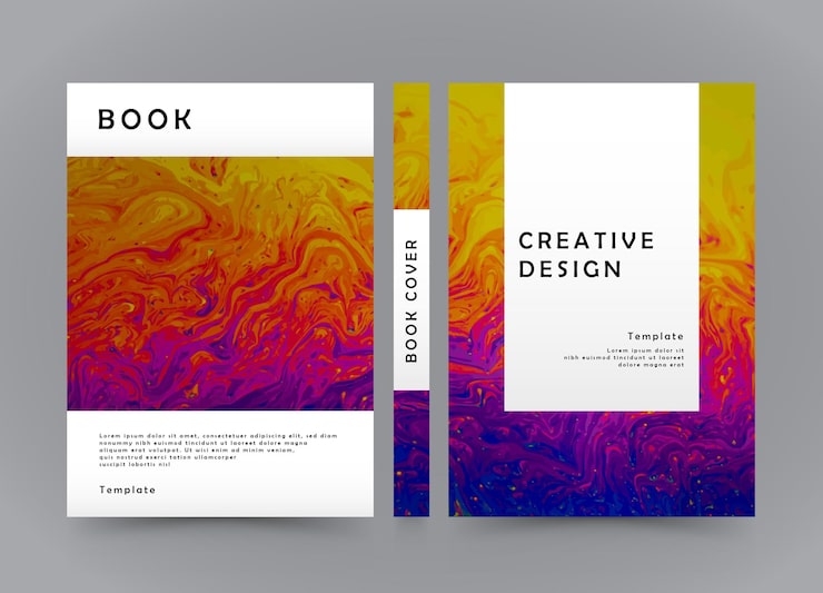 Vector book cover abstract color booklet creative colorful book cover flyer poster brochure design