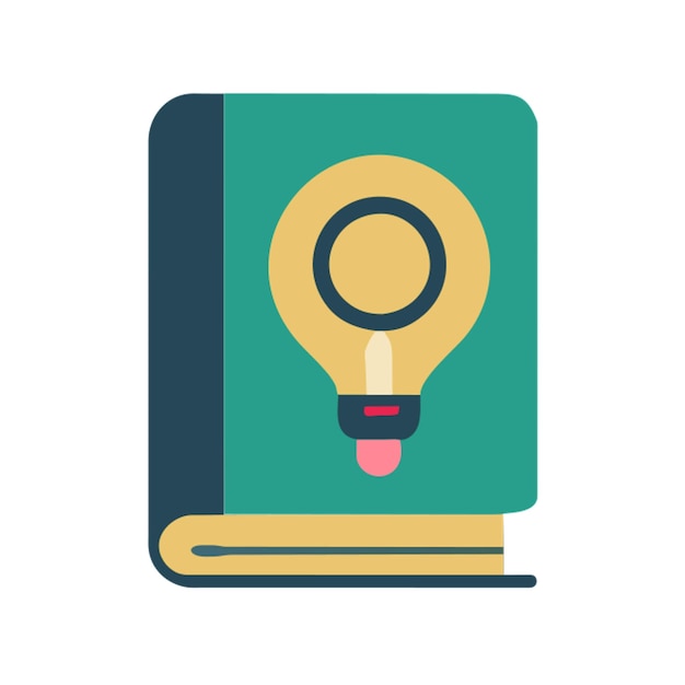 Vector book launch icon colored shapes