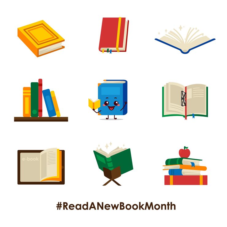 Vector book set illustration