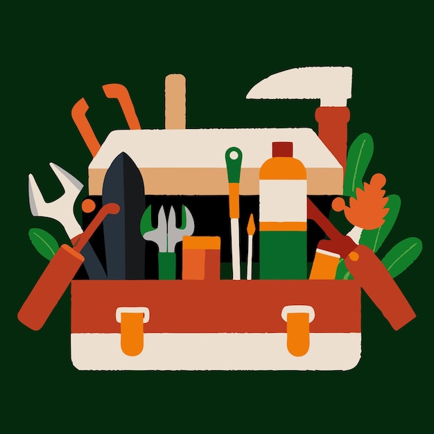 Vector a box of items including a box with a bottle of wine and a bottle of wine