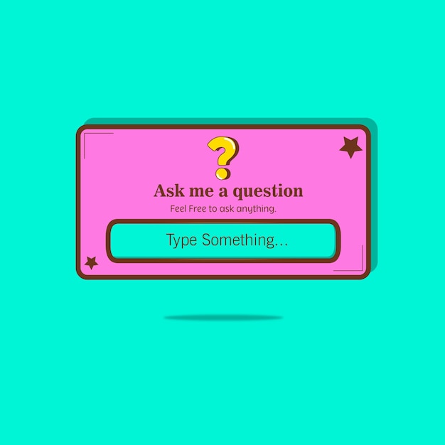 Vector box question engagement interface mockup vector