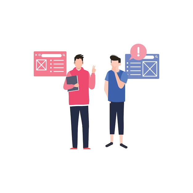 Vector the boys are talking