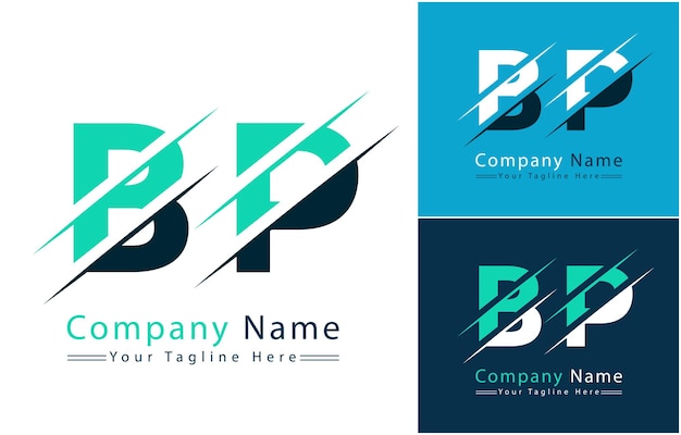 Vector bp letter logo vector design concept elements