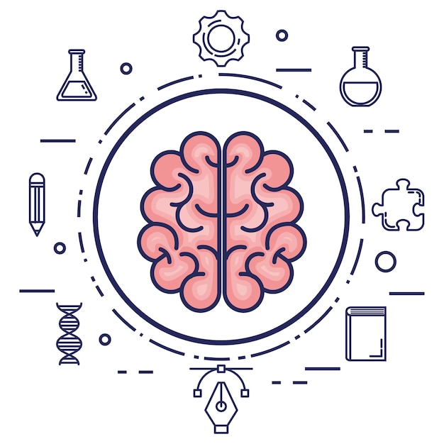 Vector brain storming set icons