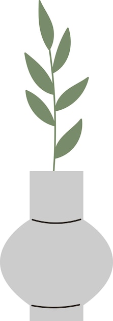 Vector branch in vase