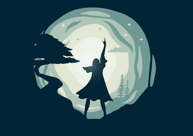 Vector brave superhero illustration