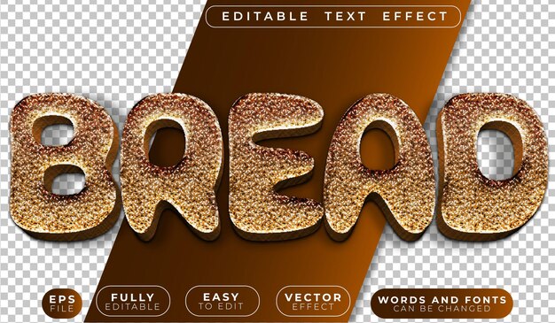 Vector bread bakery breakfast fully editable vector text file