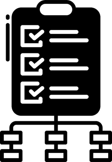 Vector briefing glyph and line vector illustration