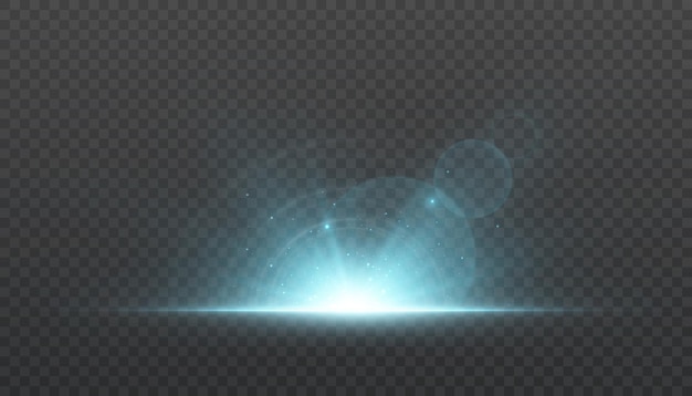 Vector bright blue light glow