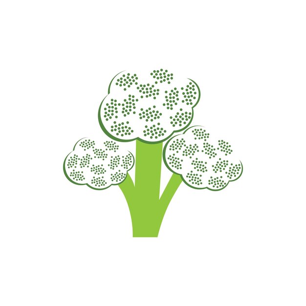 Vector broccoli icon template illustration