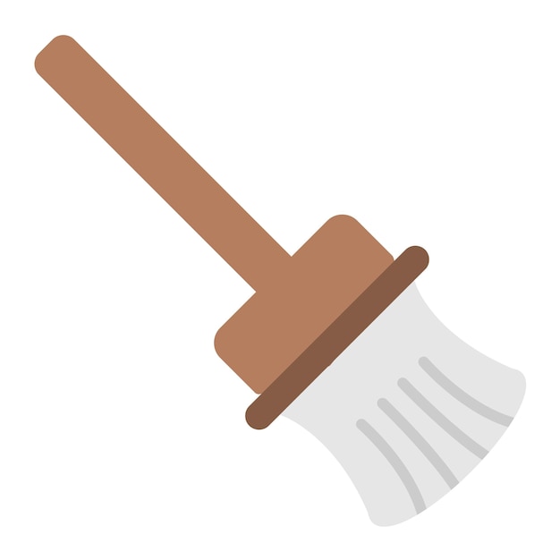 Vector broom flat illustration