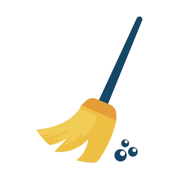 Vector broom icon design vector template