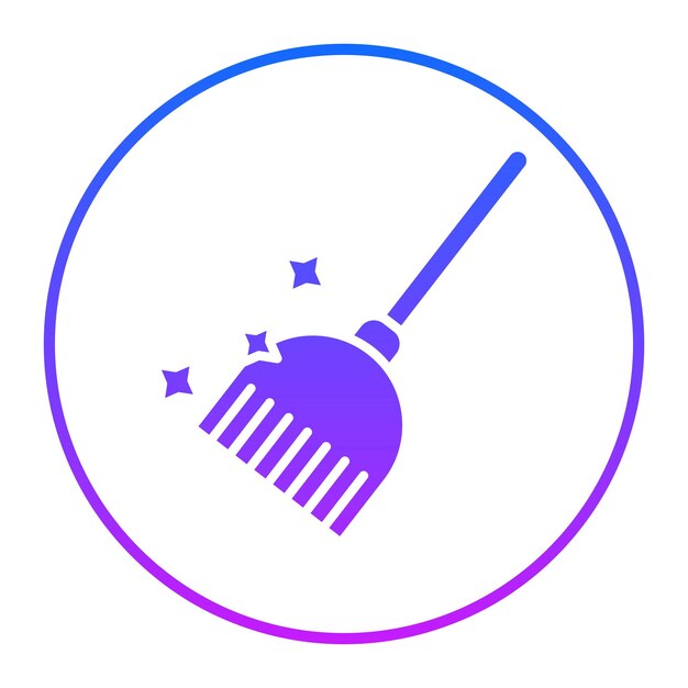 Vector broom icon