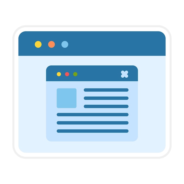 Vector browser pop up icon vector image can be used for coding and development