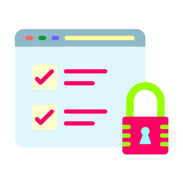 Vector browser security icon style