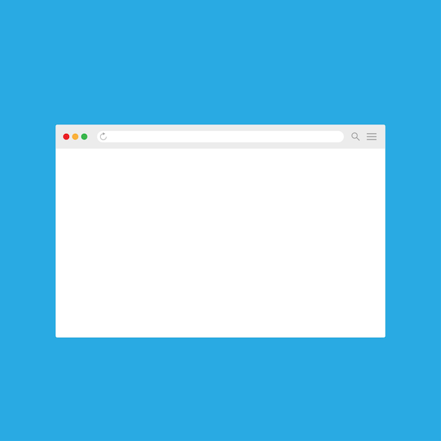 browser window icon. web window screen. internet empty page. vector.