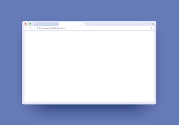 Vector browser window with empty space for website, laptop and computer. internet page window concept
