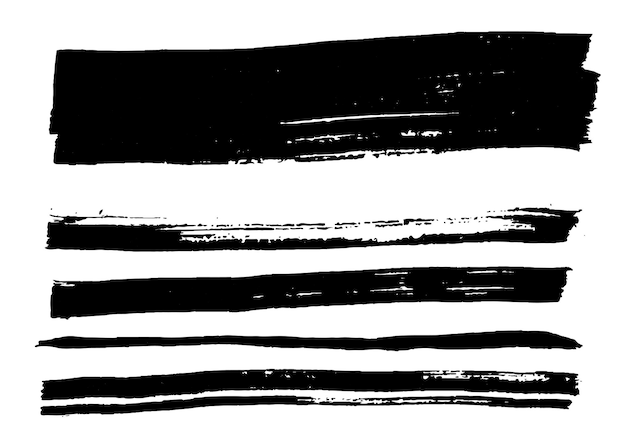 Vector brush strokes vector rectangular painted objects