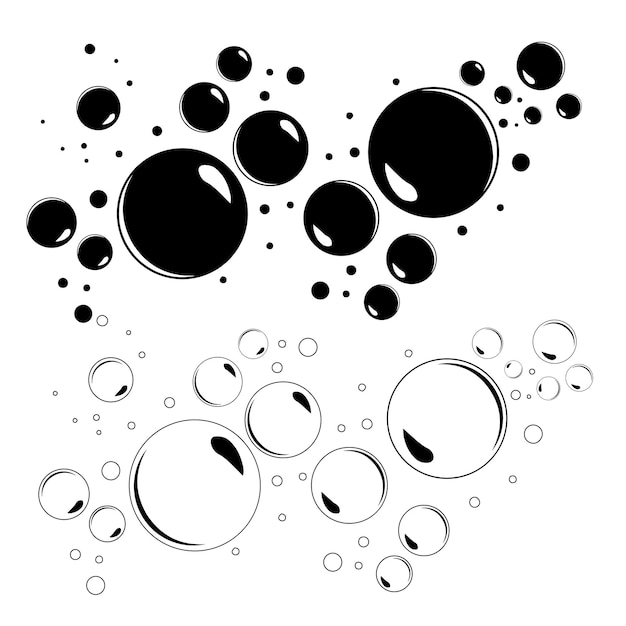 Vector bubble water design vector bubble cartoon vector illustration