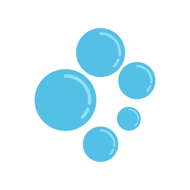 Vector bubble water foam icon vector design flat style
