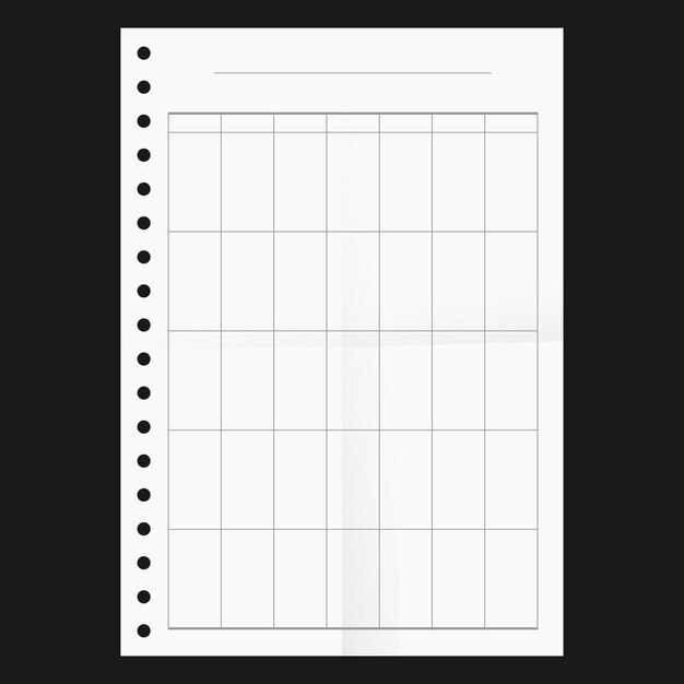 Vector budget planner template with weekly task