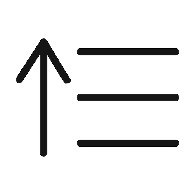Vector budgeting sort amount up icon for financial reports and analysis