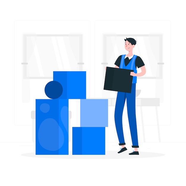 Vector building blocks concept illustration