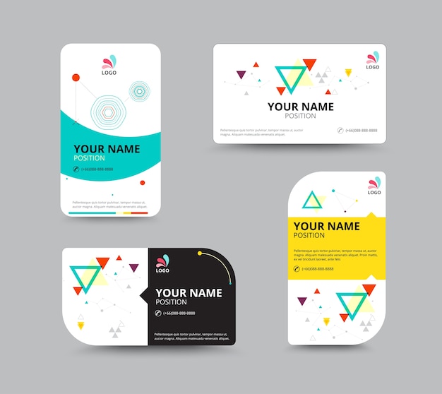 Vector business contact card