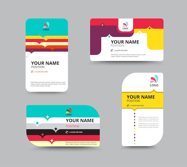 Vector business contact card