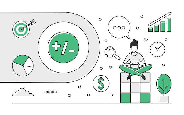 Vector business data analysis department