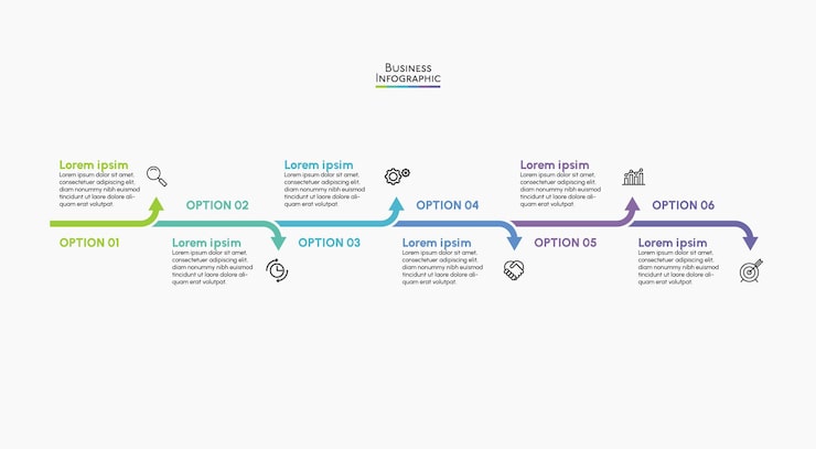 Vector business data visualization. timeline infographic icons designed for abstract background template