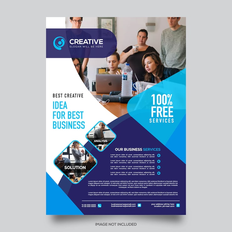 Vector business flyer template
