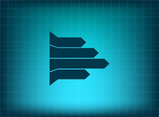 Vector business graph symbol vector illustration on blue background eps 10