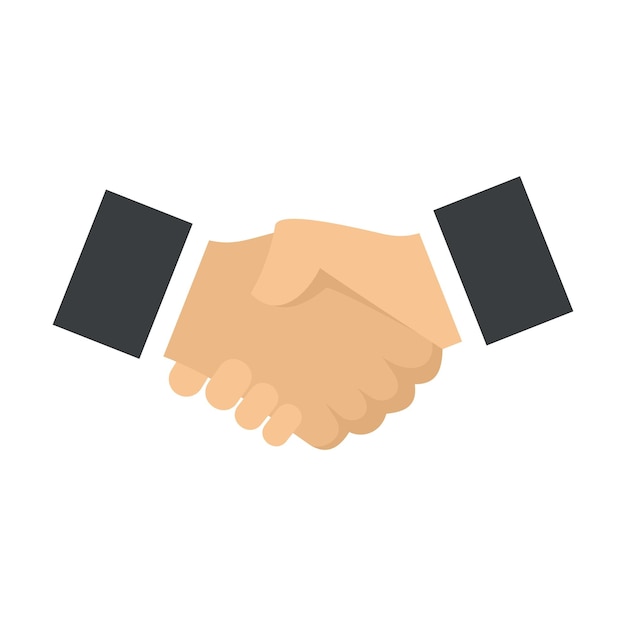 Vector business handshake icon flat illustration of business handshake vector icon for web design