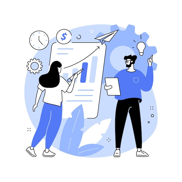 Vector business idea abstract concept vector illustration