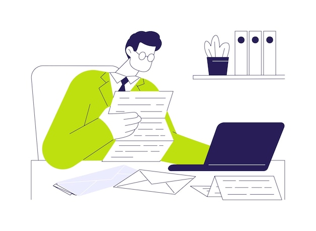 Vector business letters abstract concept vector illustration