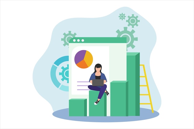 Vector business management flat design illustration