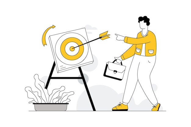 Vector business objective conversion vectors illustration flat