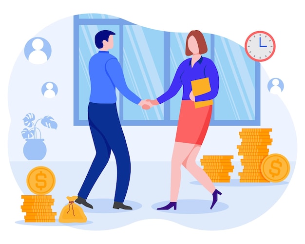 Vector business partnership