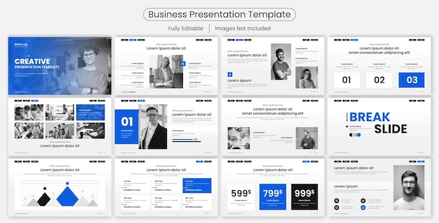 Vector business presentation template creative slides for professionals