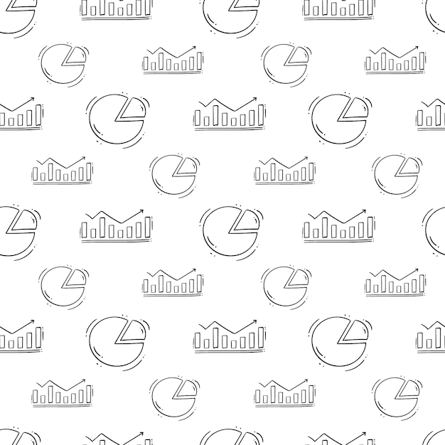 Vector business seamless pattern doodle startup pattern business background