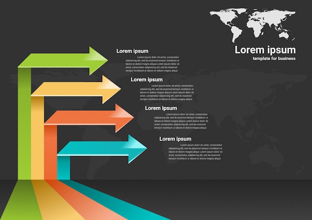Vector business steps to success infographic data