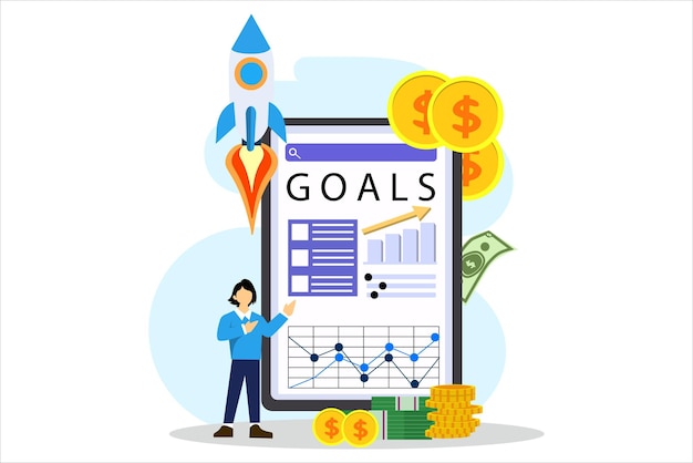 Vector business strategy flat illustration design