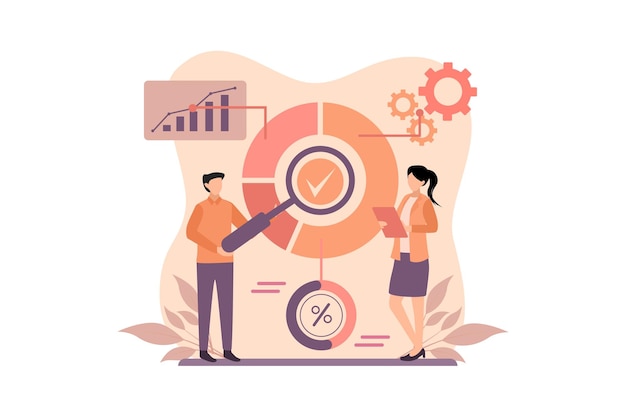 Vector business strategy flat illustration design