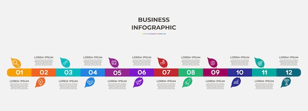 Vector business visualization timeline infographic