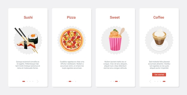 Vector cafe takeaway fast food snack menu