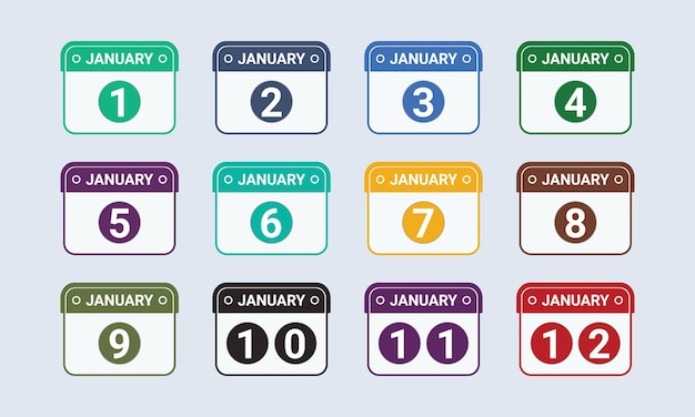 Vector calendar icon with everyday curl page vector illustration