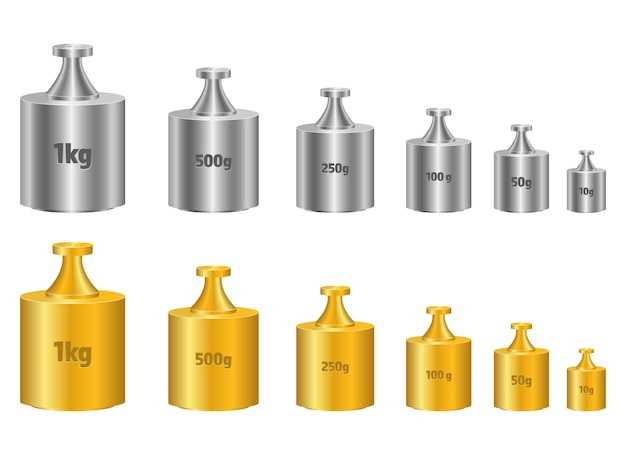 Vector calibration weight  design illustration isolated on white background