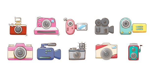 Vector camera  set collection graphic clipart design