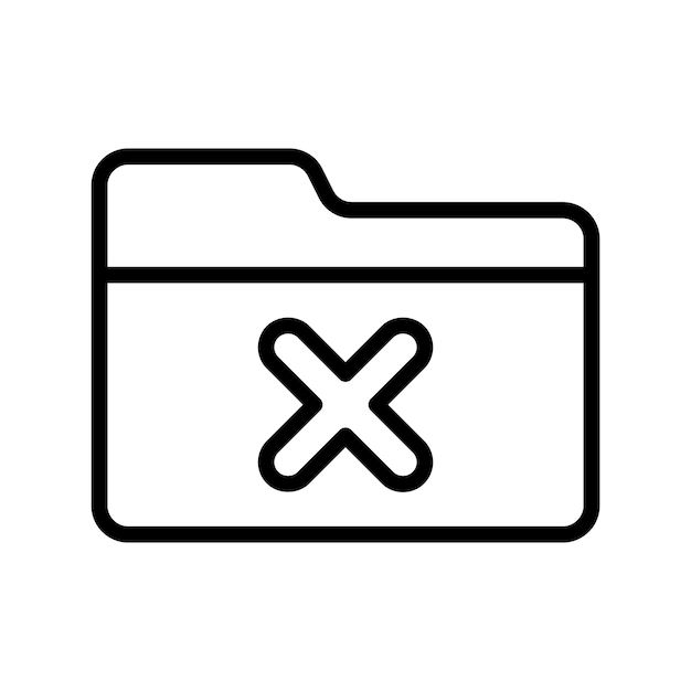 Vector cancel folder icon